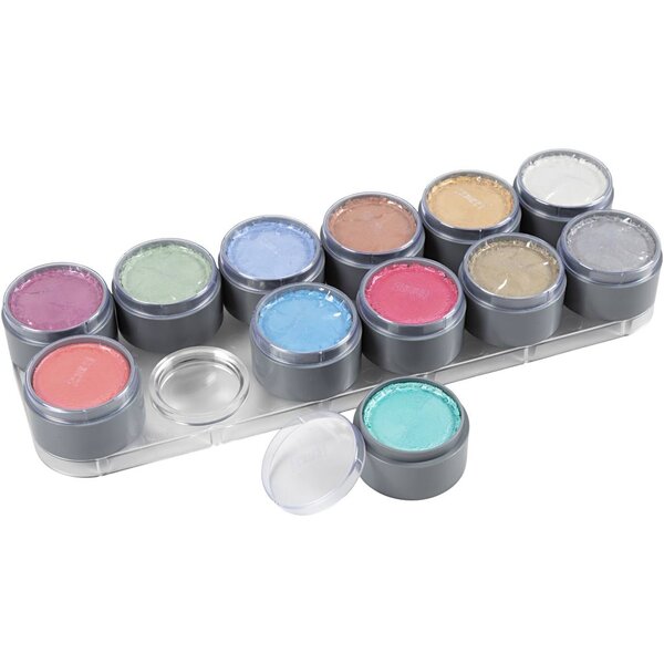 Grimas Grimas Schmink - Schminkpalet, parelmoer kleuren, 12x15 ml/ 1 stuk