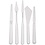 Creativ Company Paletmessen, L: 17-20 cm, B: 13-33 mm, wit, 5 stuk/ 1 doos