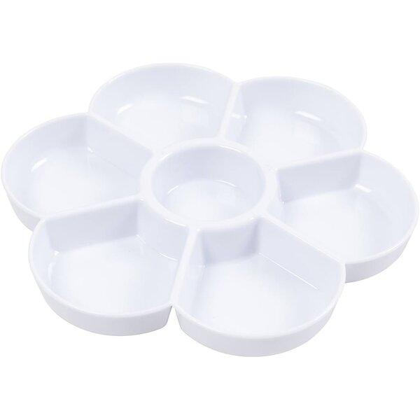 Creativ Company Palet in bloemvorm, d 17,5 cm, wit, 1 stuk