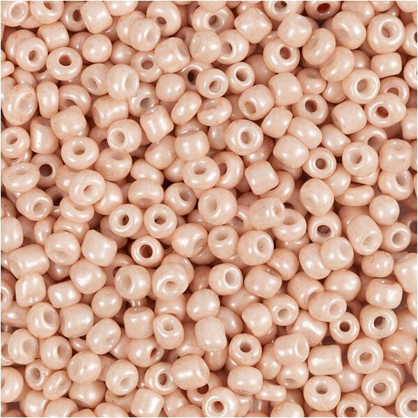 Creativ Company Rocailles, d 3 mm, afm 8/0, gatgrootte 0,6-1,0 mm, dusty rose, 25 gr/ 1 doos