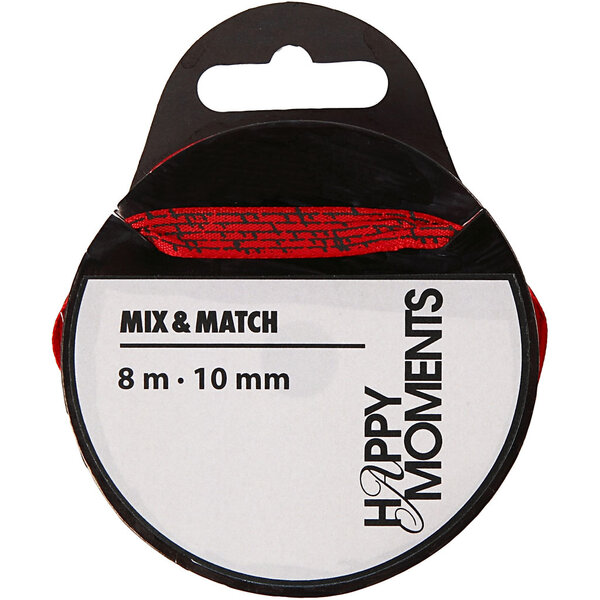 Creativ Company Satijnlint, B: 10 mm, rood, 8 m/ 1 rol