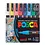 Uni-Posca Posca Marker, afm PC-3M, lijndikte 0,9-1,3 mm, fijn, diverse kleuren, 8 stuk/ 1 doosje