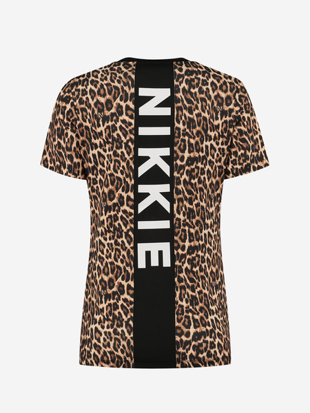 Nikkie Nikkie Big Logo T-Shirt - Leopard