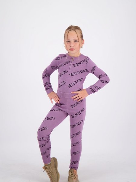 Reinders Reinders Kids Zipper All Over Print Top - Grapeade