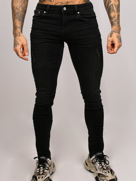 2LEGARE Noah Stretch Jeans - Zwart