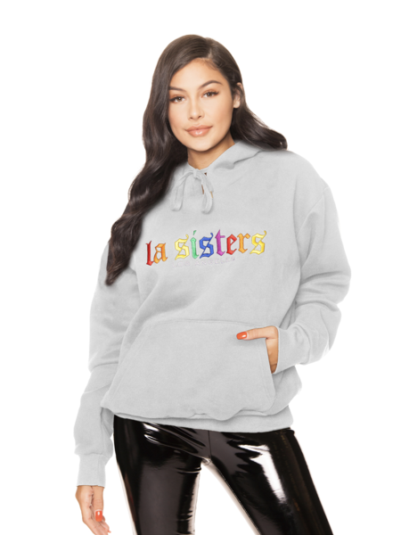 La Sisters La Sisters Rainbow Hoodie - Grey