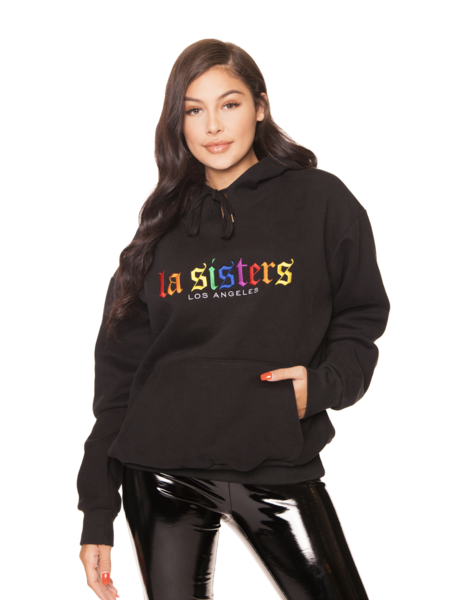 La Sisters Rainbow Hoodie - Black