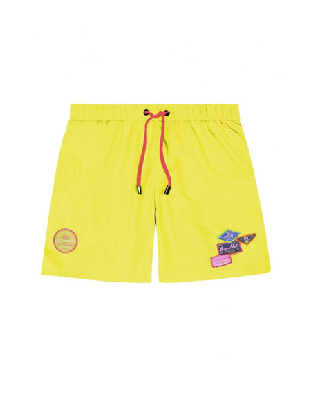 My Brand My Brand Old Skool Patches Swimshort - Neon Yellow