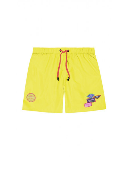 My Brand My Brand Old Skool Patches Swimshort - Neon Yellow