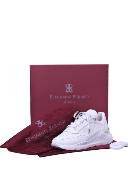 Benjamin Berner Benjamin Berner Hector Python Cut Matt Nappa Sneaker  - Wit