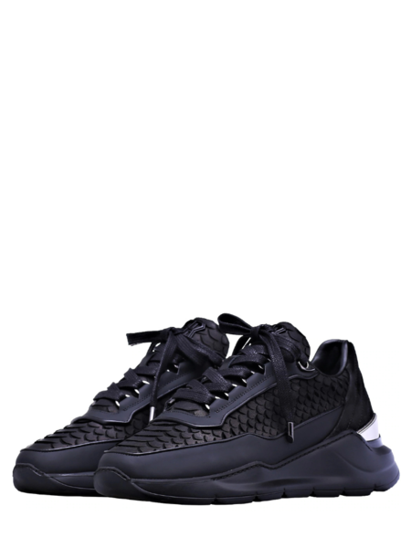 Benjamin Berner Benjamin Berner Hector Python Cut Matt Nappa Sneaker - Black