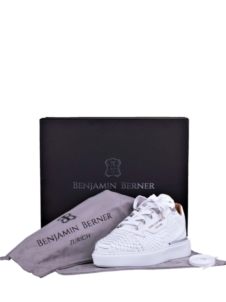 Benjamin Berner Benjamin Berner Raphael Python Cut Matt Nappa Sneaker  - Wit