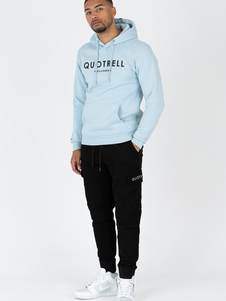 Quotrell Quotrell Basic Hoodie - Light Blue/Black