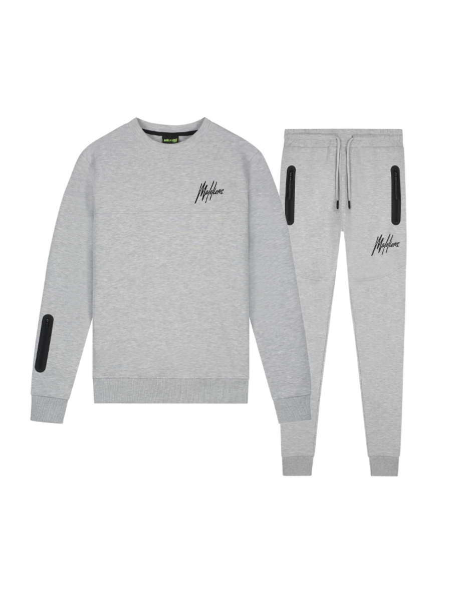 Malelions Malelions Sport Counter Sweater Combi-set - Grey Melange