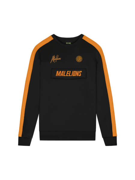 Malelions Sport Academy Crewneck - Black/Orange