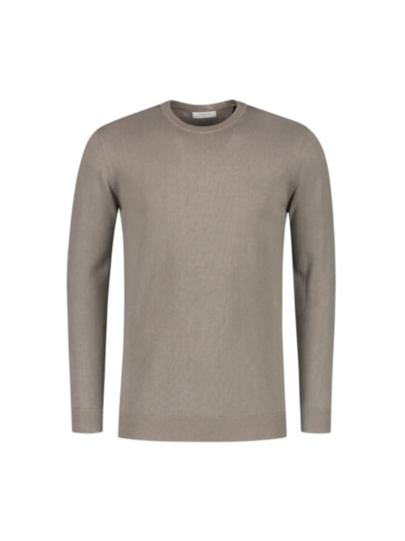 Purewhite Purewhite Garment Dye Knit Sweater - Taupe