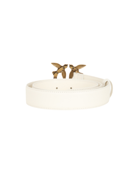 Pinko Pinko Love Berry Belt - White/Gold