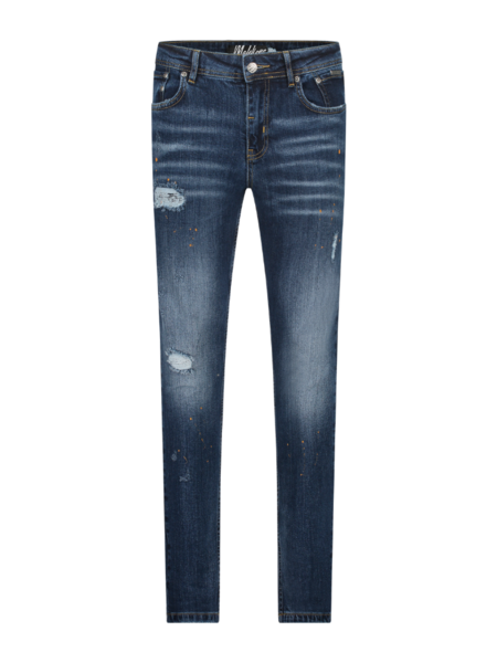 Malelions Stained Jeans - Dark Blue