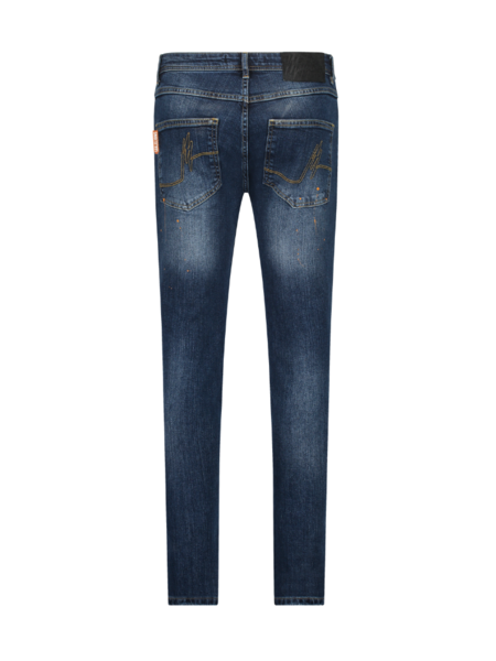Malelions Malelions Stained Jeans - Dark Blue