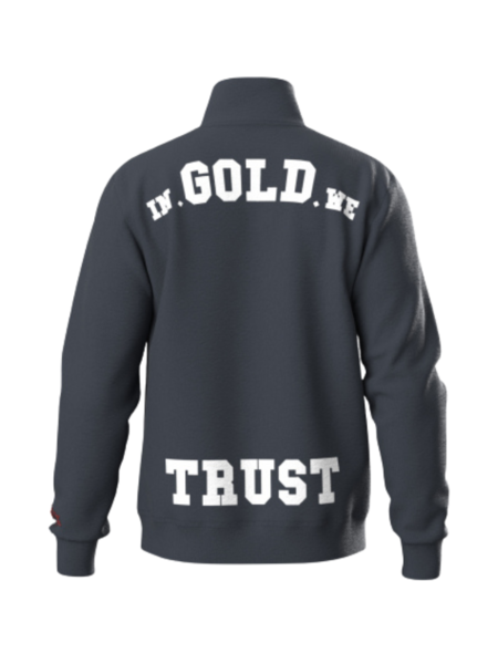 In Gold We Trust In Gold We Trust The Slim Half Zip Sweater - Total Eclipse