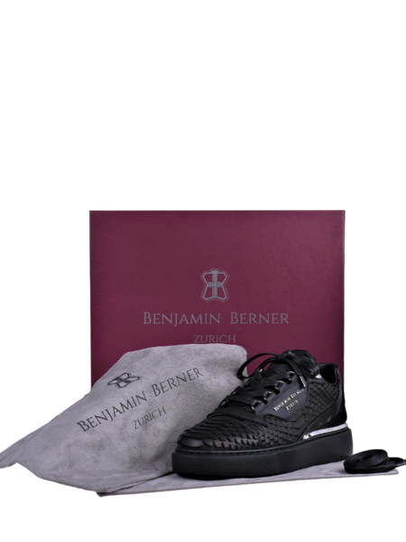 Benjamin Berner Benjamin Berner Raphael Python Cut Matt Nappa Sneaker  - Black