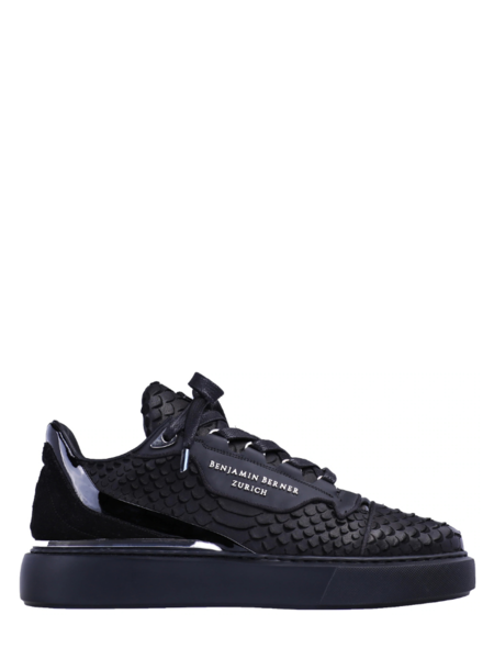 Benjamin Berner Benjamin Berner Raphael Python Cut Matt Nappa Sneaker  - Black