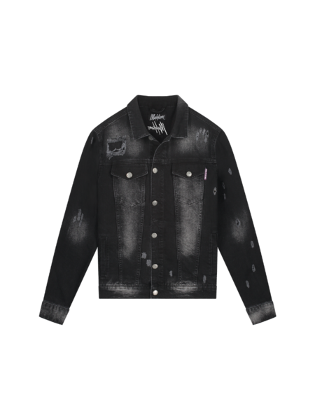 Malelions Malelions Stained Denim Jacket - Black