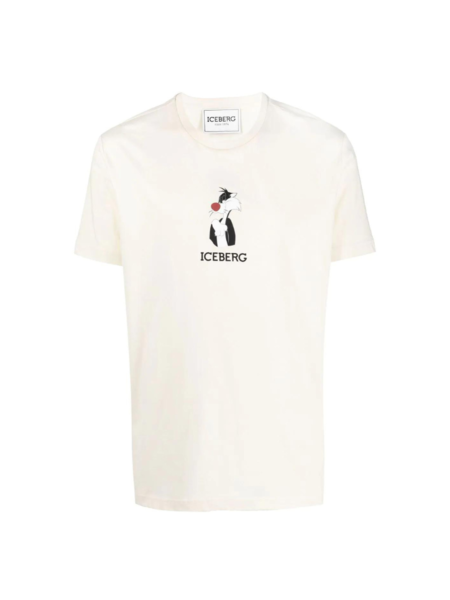 Iceberg Graphic Logo T-Shirt - Milk