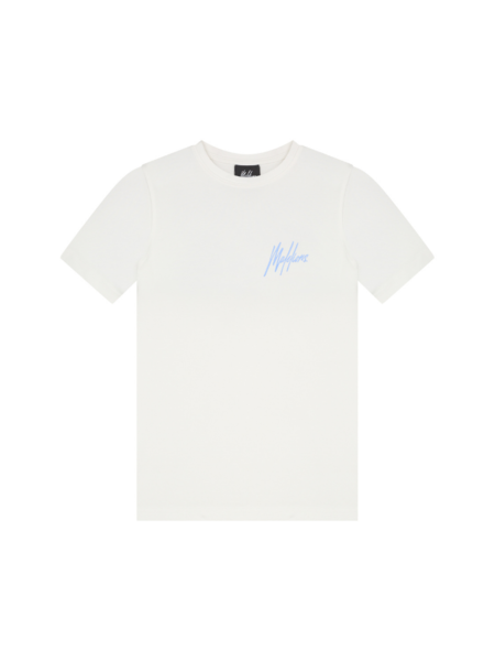 Malelions Malelions Kids Wave Graphic T-Shirt - Off White/Vista Blue