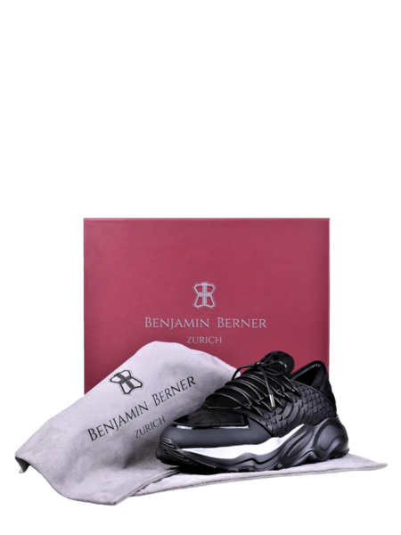 Benjamin Berner Benjamin Berner Phoenix Python Cutt Matt Nappa Sneaker - Black