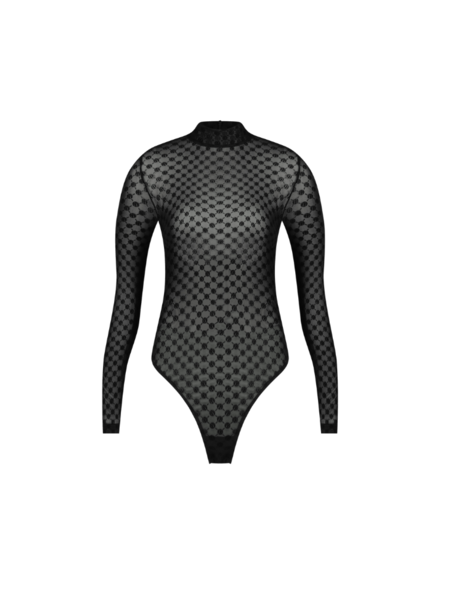 Malelions Malelions Women Longsleeve Monogram Bodysuit - Black