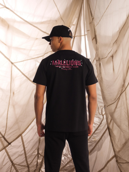 Malelions Malelions Members Club T-Shirt - Black/Cherry