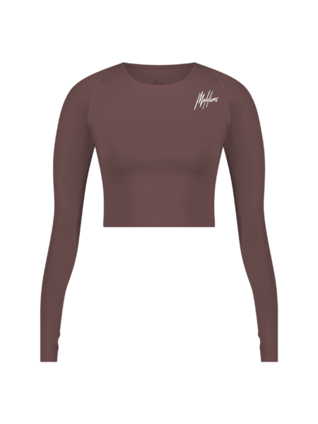 Malelions Women Sport Longsleeve Croptop - Mauve