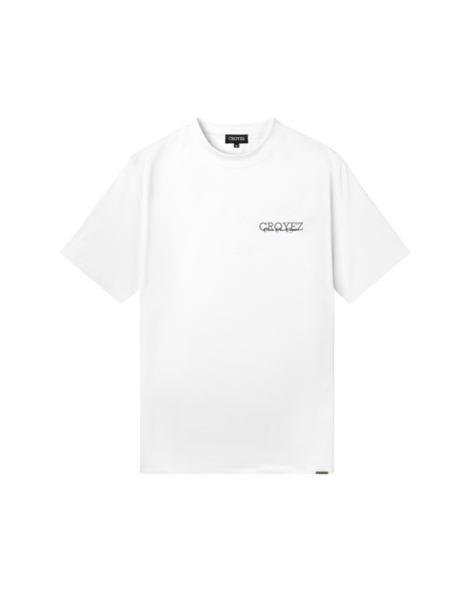 Croyez Croyez  Frères T-Shirt - White/Vintage Grey