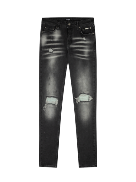 Croyez CH1 Distressed Jeans - Black/Blue Surf