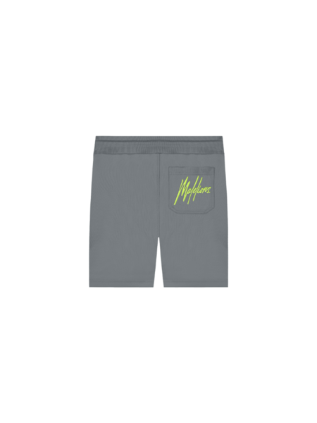 Malelions Malelions Kids Sport Pre-Match Short - Grey/Neon Yellow