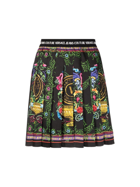 Versace Jeans Couture Versace Jeans Couture Women Placed Garden Skirt - Black/Gold