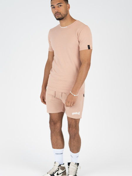 Quotrell x Eddy's Wing Shorts - Mocha/White