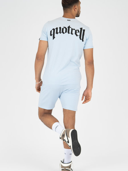 Quotrell x Eddy's Wing T-Shirt - Light Blue/Black