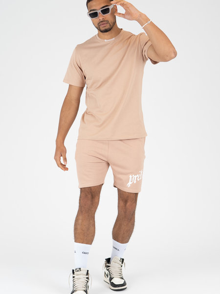 Quotrell Quotrell x Eddy's Miami Shorts - Mocha/White