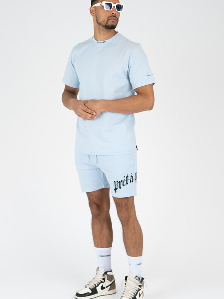 Quotrell Quotrell x Eddy's Miami Shorts - Light Blue/Black