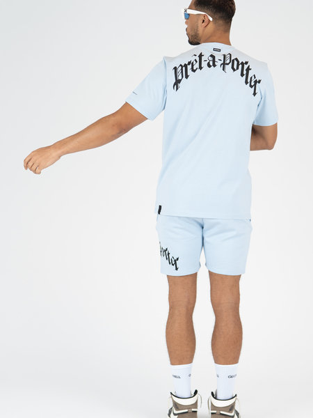 Quotrell x Eddy's Miami T-Shirt - Light Blue/Black