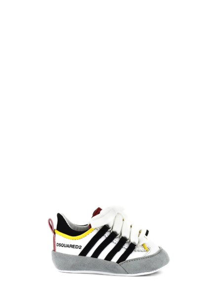 Dsquared2 Baby Legend Striped Sneakers - White/Grey/Black/Red
