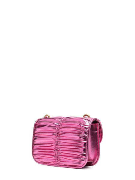 Pinko Pinko Love Ruched Crossbody Tas - Pink/Gold