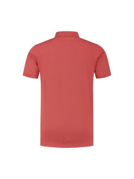 Purewhite Purewhite Half Zip Pique Polo - Red