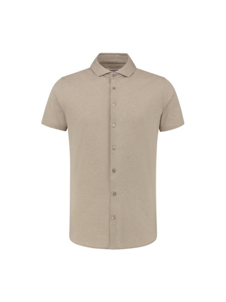 Purewhite Woven Shortsleeve Shirt - Sand