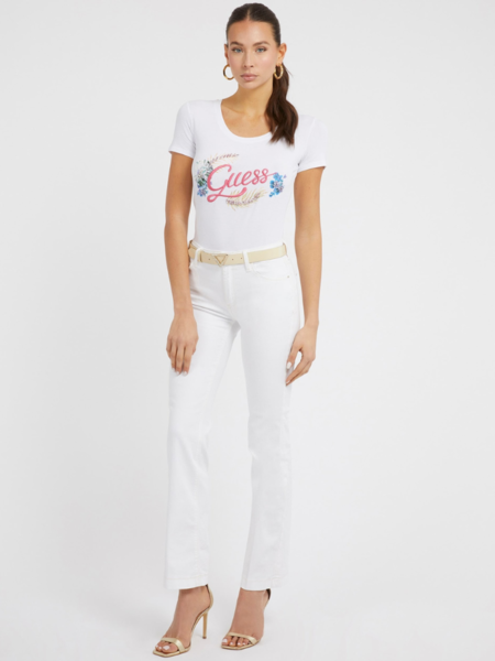 Guess Guess Embellish Logo T-Shirt  - Pure White