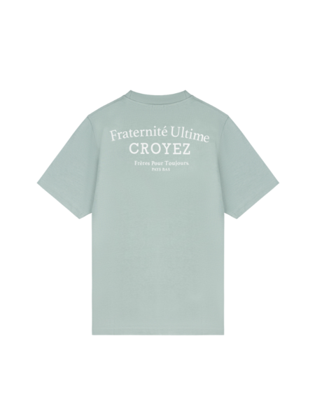 Croyez Croyez Fraternité T-Shirt - Blue Surf/White