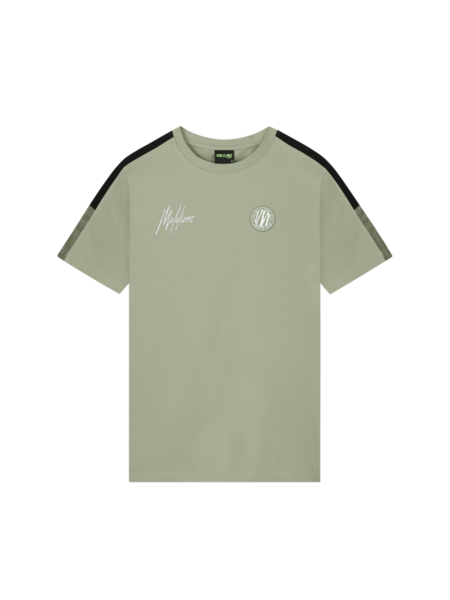 Malelions Sport Transfer T-Shirt - Moss Grey/Black