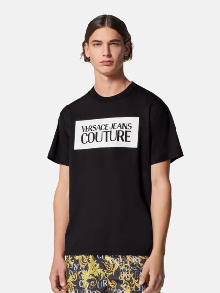 Versace Jeans Couture Versace Jeans Couture Men Logo Square T-Shirt - Black